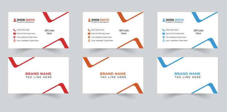 Business card design free Free vector elegant business card modern and clean professional business card template