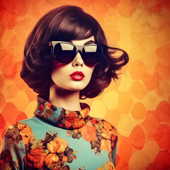 portrait of a girl with sunglasses