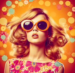 Obraz premium portrait of a girl with sunglasses