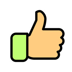 thumb up like symbol design