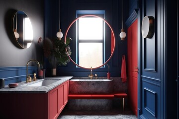 Exquisite Designer Bathroom with High-End Luxurious Amenities and Elegant Decor..