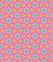 Multi color seamless abstract pattern. Background and backdrop. Multi Colored. Colorful ornamental design. Colored mosaic ornaments. Vector graphic illustration. EPS10.