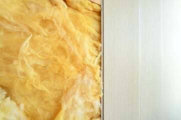 Glass wool - the thermal insulation material under PVC panels