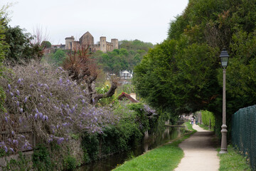 Fototapeta premium Village of Chevreuse south of Paris in France, with its typical medieval architecture