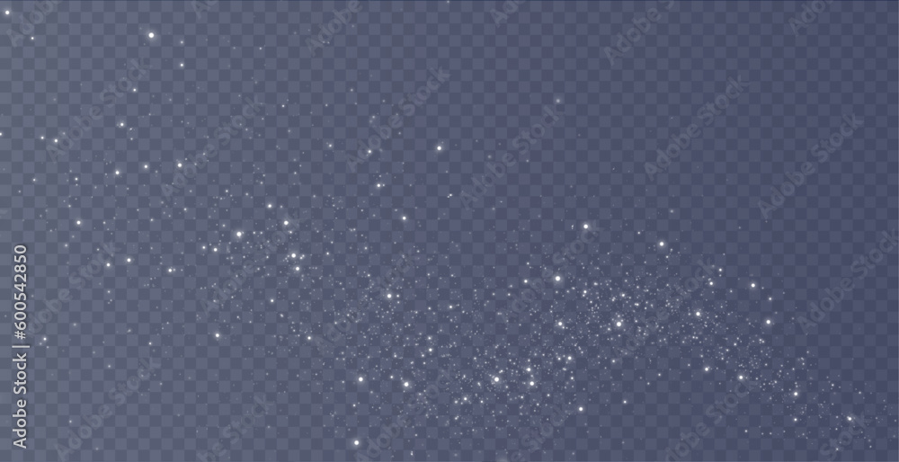 Wall mural bokeh light lights effect background. white png dust light. christmas background of shining dust chr