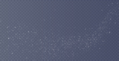 Bokeh light lights effect background. White png dust light. Christmas background of shining dust Christmas glowing light bokeh confetti and spark overlay texture for your design.	