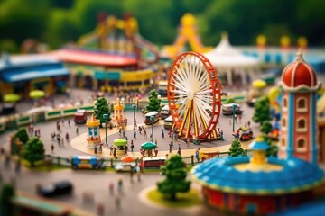 tilt shift Miniature amusement park