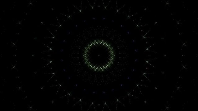 Abstract Kaleidoscope pattern with full colors. Magic mandala. 4k	