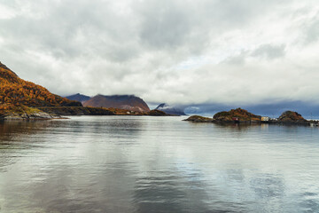 The beautiful views at Hamn speak for themself, espescially with all trees in autumn colors, Troms og Finnmark, Norway