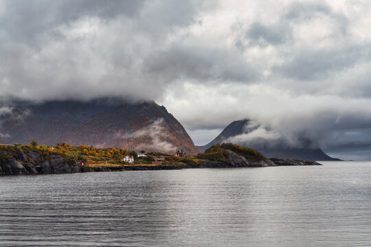 The beautiful views at Hamn speak for themself, espescially with all trees in autumn colors, Troms og Finnmark, Norway