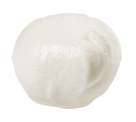 Mozzarella cheese isolated on white background, full depth of field