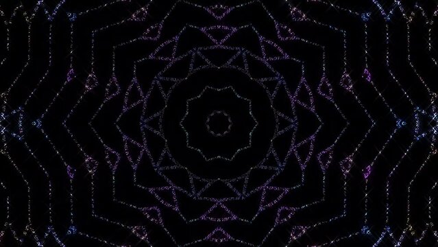 Abstract Kaleidoscope pattern with full colors. Magic mandala. 4k	