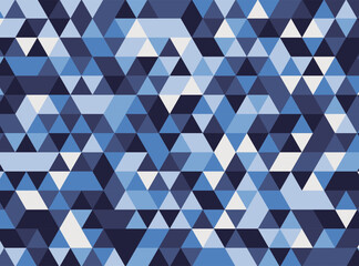 blue triangles background, triangles halftone, mosaic minimalist background