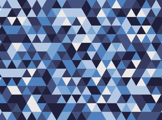 Fototapeta premium blue triangles background, triangles halftone, mosaic minimalist background