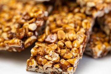 Fresh, Health Chikki peanut sweat meal close-up shot - stock photo