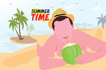 Summer time illustration 