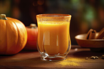 glass of pumpkin juice