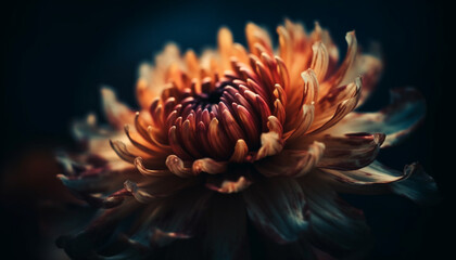 Soft focus on vibrant petals of dahlia generated by AI