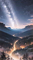 Stunning Nighttime Landscapes: Capturing the Beauty of Nature, Fantasy, and Abstract Art in Ultra-Detailed Quality