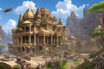 Fototapeta premium Environmental Beautiful Place by AI Generator