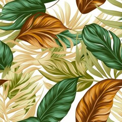 Tree leaves pattern background