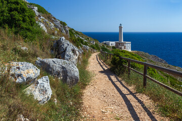 Il Faro di Capo d'Otranto o punta Palascia a Lecce in Puglia