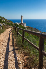 Il Faro di Capo d'Otranto o punta Palascia a Lecce in Puglia