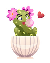 Cute cactus icon