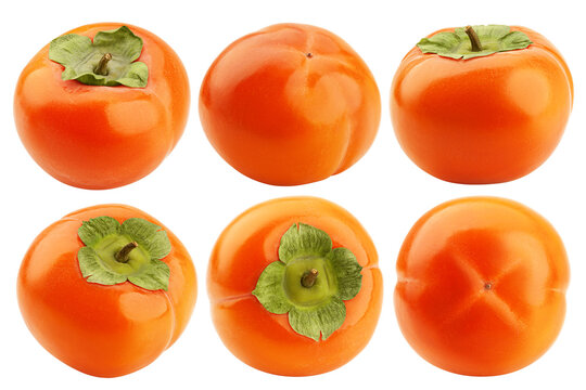 persimmon isolated on white background, full depth of field