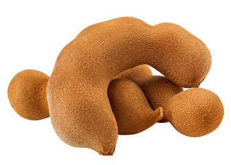 tamarind, isolated on white background, full depth of field