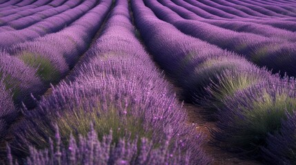 Fototapeta na wymiar purple lavender field generative ai