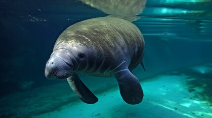 sea lion swimming generative ai