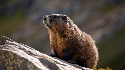 marmot on a rock generative ai