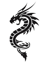 Embrace the rich cultural legacy of tribal art with a fierce and bold dragon tattoo design