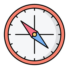Compass Line Color Icon