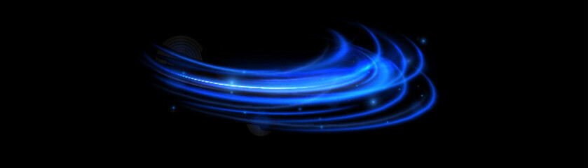 Light blue glowing effect. Glowing white speed lines. Abstract traffic lines on the road. Light dust trail wave, fire path trace line, car headlights, optical fiber and filament curve swirl png.