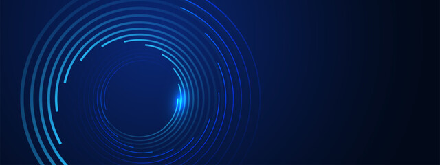  Blue abstract background, technology hi-tech futuristic template. Vector illustration - obrazy, fototapety, plakaty