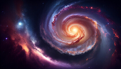 Obraz premium Stars and space at the center of the milky way galaxy for cosmic design, Generative AI