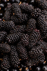 Blackberries with black currants