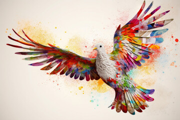 Dove of peace concept. Symbol of freedom and international day of peace. Generative AI