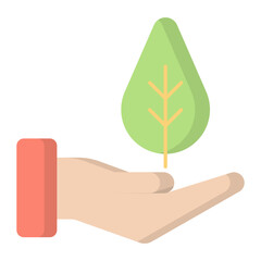 Save Plant Flat Icon