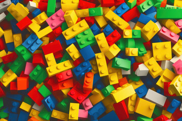 Fototapeta na wymiar Pattern blocks toy background. Generative AI