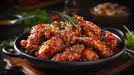 Korean fried chicken dish