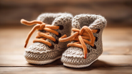 modern knitted baby shoes 