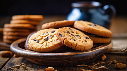 chocolate chip cookies on a plate