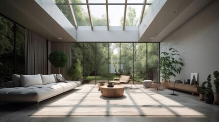 Comfortable and casual living room interior design. Generative AI