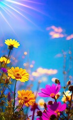Flower background colorful nature 