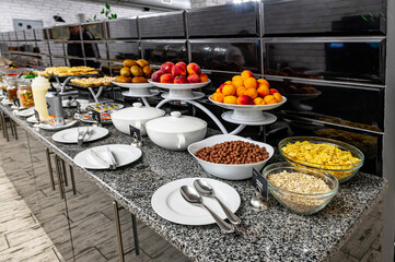 Breakfast Buffet Concept, Breakfast Time in Luxury Hotel