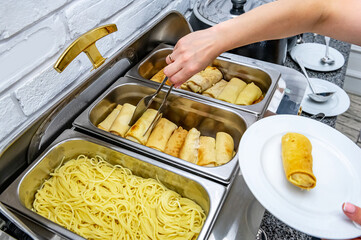 Breakfast Buffet Concept, Breakfast Time in Luxury Hotel