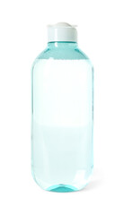 Bottle of micellar water on white background